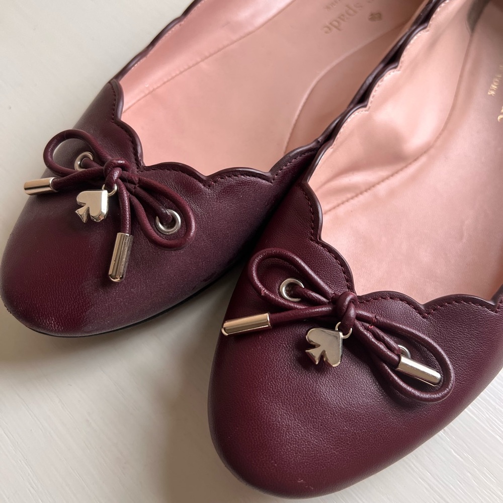 Kate Spade Burgundy Flats